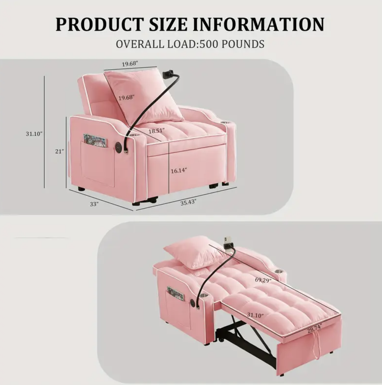 3-in-1 Sofa Chair