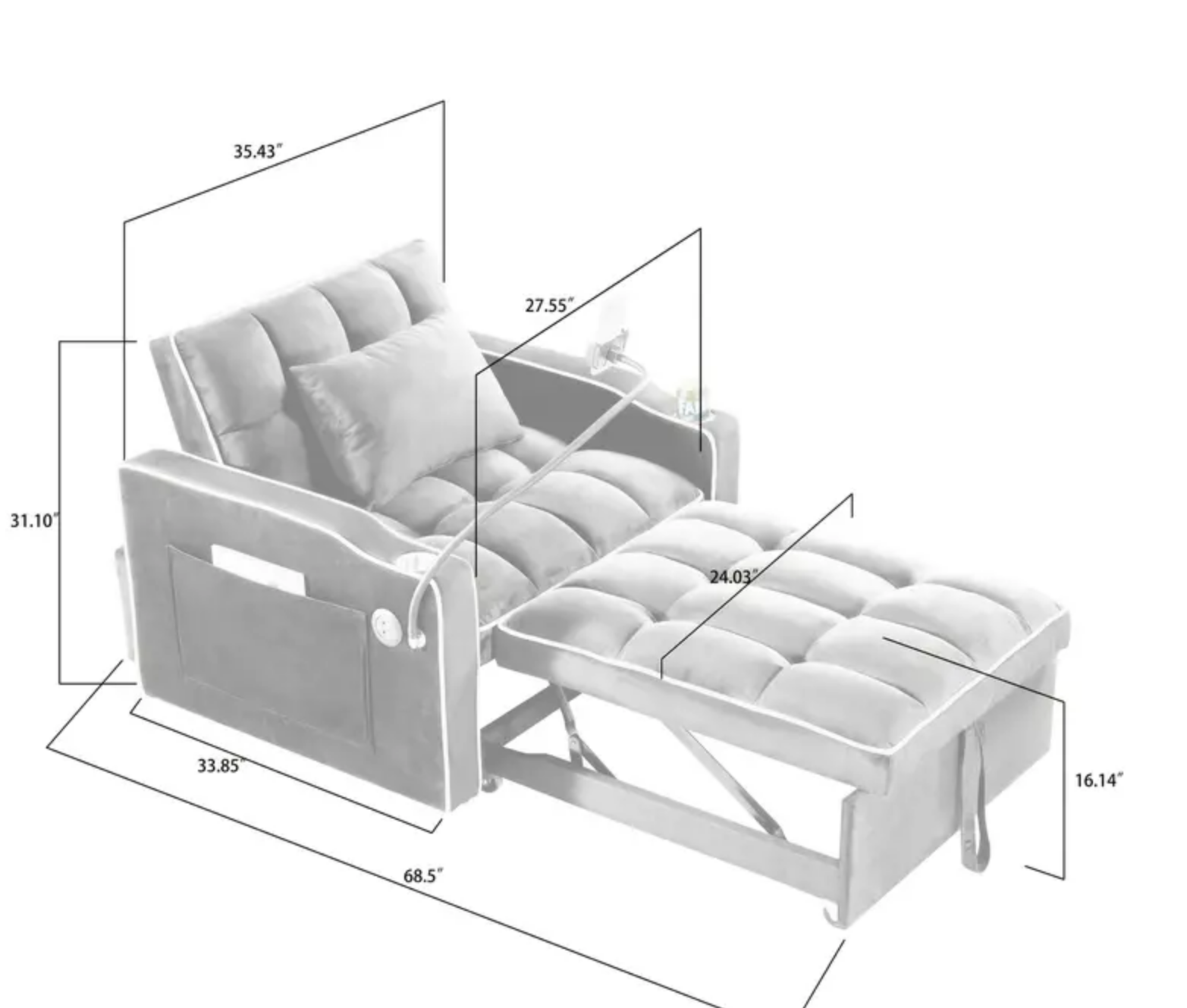 3-in-1 Sofa Chair
